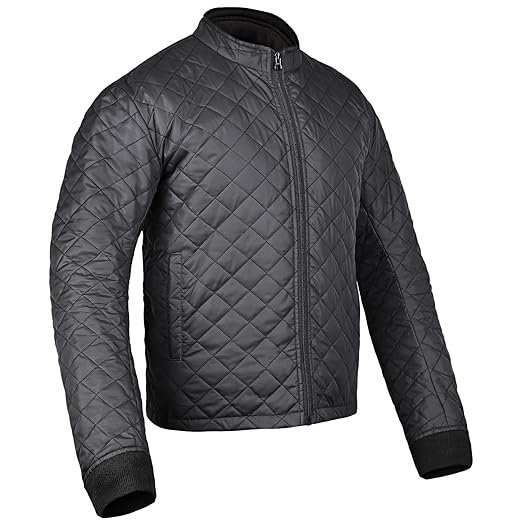 Allextreme Winter Liner for Riding Jacket Quilted Water Resistant Full Sleeved Thermal Running Softshell Windbreaker Jackets (M, Black)