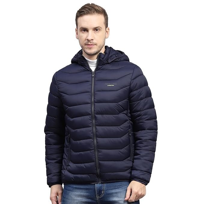 Monte Carlo Mens Solid Hooded Neck Full Sleeve Jacket