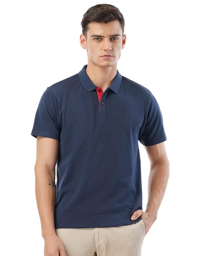 FYLTR Men's Solid Regular Fit Polo Shirt