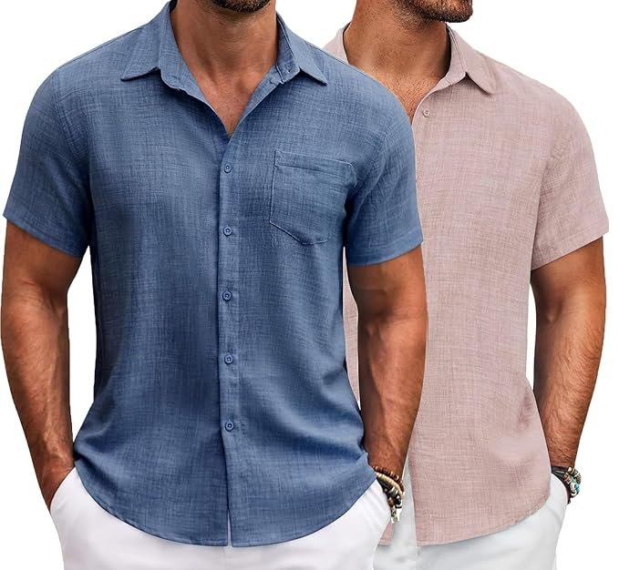 Lymio Men Cotton Regular Fit Shirt || Stylish (Resort-Slub)